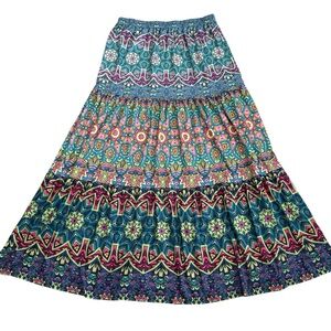 NWT Pixie Lady Women's Boho Gypsy Paisley Floral A-Line Maxi Skirts Women’s 1X